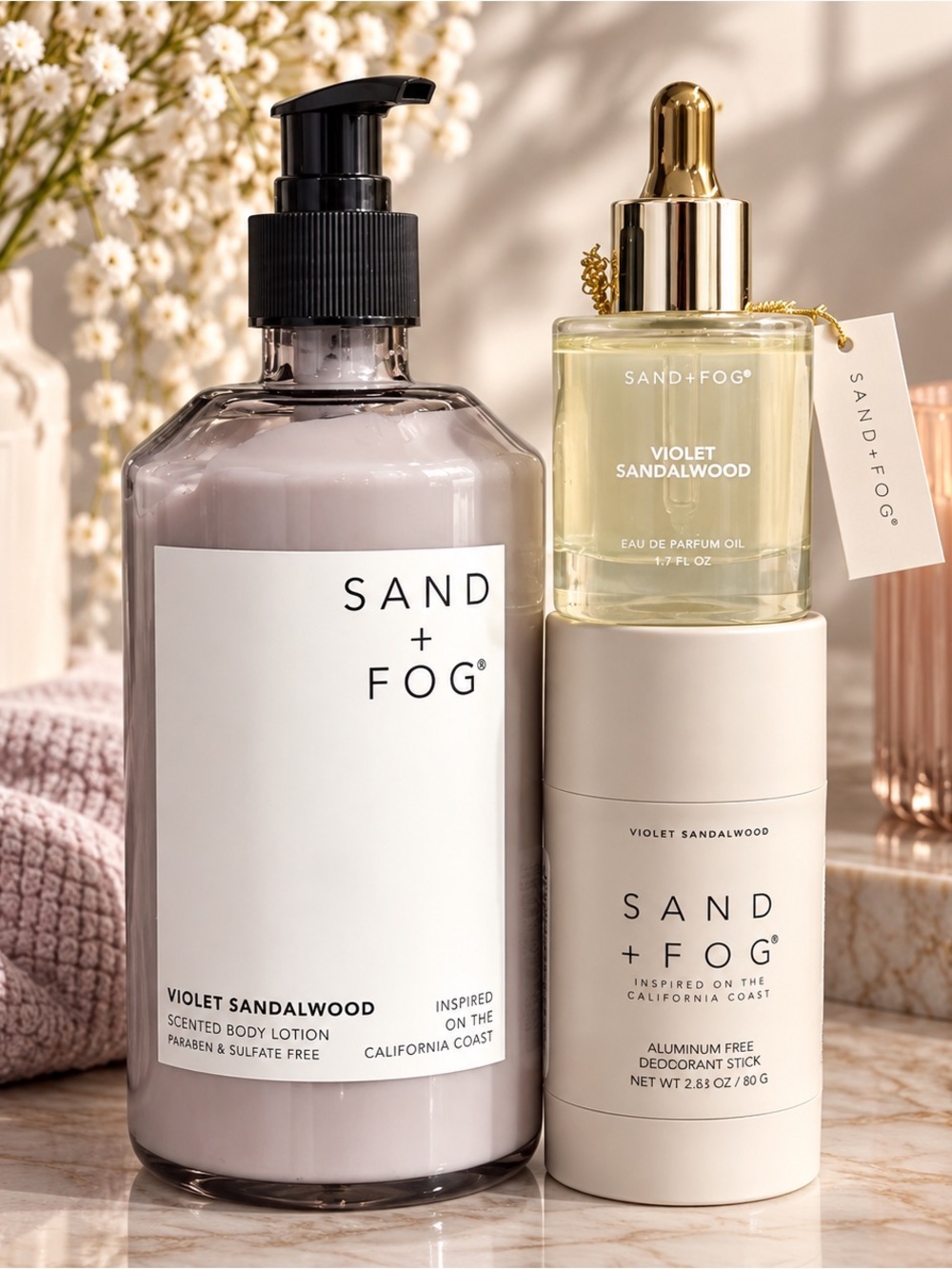 Sand + fog Violet Sandalwood bundle